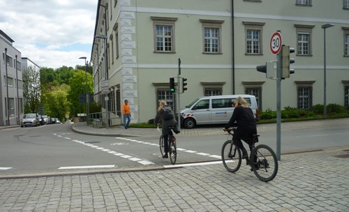 Verbesserte Innenstadtdurchfahrung für Radfahrer